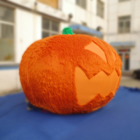 Modèle gonflable géant Jack O'Lantern en peluche, durable, pour décoration de fête d'Halloween en extérieur, avec ventilateur intégré, pour expositions de carnaval, 10-12 pieds