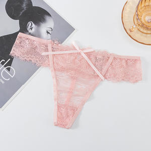 Bragas de encaje Ropa interior sexy para mujer para adultos Precio al por mayor <span class=keywords><strong>Chicas</strong></span> hermosas <span class=keywords><strong>Tanga</strong></span> francés <span class=keywords><strong>con</strong></span> lazo Rhinestone T Back <span class=keywords><strong>Tanga</strong></span> - Product Image 4