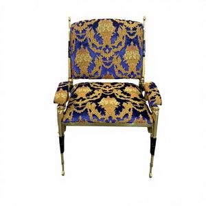 Kursi santai beludru kontemporer Italia kursi senapan mesin Lobby putar santai kualitas tinggi untuk apartemen ruang tamu - Product Image 1