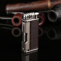 Briquet de tuyau de tabac multifonction de haute qualité flamme inclinée classique pour pipes à fumer cadeaux d'affaires boîte-cadeau emballée