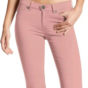 Vêtements de sport d'été légers et écologiques pour femmes, pantalons skinny décontractés en Spandex respirant avec techniques lavées antistatiques plates - Product Image 1