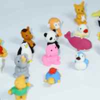 Gomme en caoutchouc en forme d'animal Gomme à crayon Outils de correction Accessoires de dessin Cadeau de fête des enfants