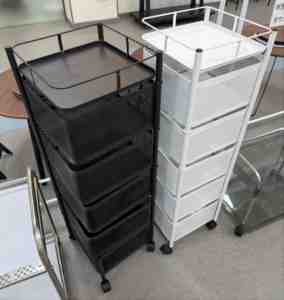 Durable Rust-Resistant 5-Layer Square Carbon Steel Modern Sustainable Multifunction <b>Kitchen</b> <b>Storage</b> <b>Rack</b> Organizer Pantry Fruits - Product Image 3