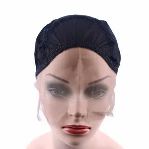 أغطية شعر مستعار قابلة للتعديل برباط أمامي شفاف، مقاسات S/<span class=keywords><strong>M</strong></span>/L للاستخدام التجاري، حزام قابل للتعديل لنسج الشعر المستعار ووصلات الشعر - Product Image 2