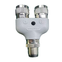 Connecteur de câble de capteur M12 d'origine avec isolation en PVC plaqué or cuivre laiton pour usage industriel