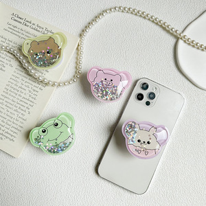 สินค้ามาใหม่ทรายดูดเป็นรูปร่างหมีเหลวของขวัญอุปกรณ์เสริมมือถือโปรโมชั่นของขวัญโต๊ะที่วางโทรศัพท์มือถือด้ามจับซ็อกเก็ต - Product Image 1