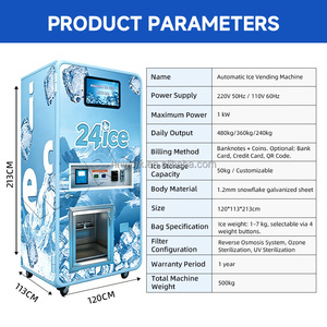 Nueva Oportunidad <span class=keywords><strong>de</strong></span> Negocio YISO: Máquina Expendedora <span class=keywords><strong>de</strong></span> Hielo Automática 24/7, RO, 100 kg <span class=keywords><strong>de</strong></span> Capacidad, con Sistema <span class=keywords><strong>de</strong></span> Tratamiento <span class=keywords><strong>de</strong></span> Agua para Tiendas - Product Image 2