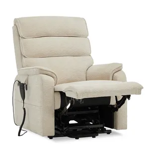 CJSmart 홈 대형 누워 플랫 안락 의자 대형 빅 맨 파워 리프트 의자 듀얼 모터 노인용 열 마사지