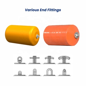 Defensa cilíndrica de alto rendimiento para embarcaciones, rellena de espuma de PU, para muelle offshore con cadena y red para neumáticos - Product Image 4