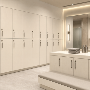 Wholesale Custom Compact Laminate Gym Locker Waterproof Electronic Lock Assembled Commercial Public Storage Cabinet MODERN DESIG - Product Image 4
