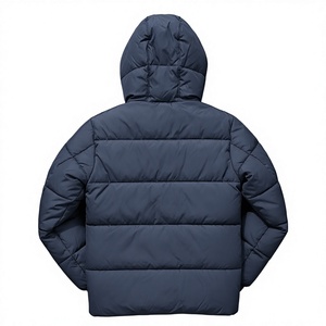 YOURBRAND Unisex <b>Winter</b> Puffer Jacket Stand Collar Zipper Embroidered Letter Print <b>Thick</b> Polyester Windproof Casual <b>Coat</b> - Product Image 3