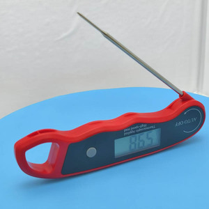 เทอร์โมมิเตอร์วัดอุณหภูมิเนื้อแบบดิจิตอล อ่านค่าได้ทันที หมุนได้ 360 องศา ทนความร้อน กันน้ำ สำหรับย่าง ทำอาหาร ครัวกลางแจ้ง และกระทะ - Product Image 1