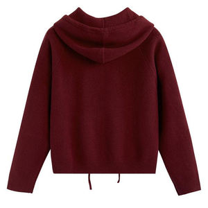 Calidad Premium Maroon Nuevo estilo Mujeres Sudadera con capucha Cremallera Estilo Mangas Tamaños personalizados - Product Image 2