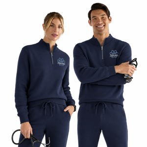 Felpa Invernale/Autunnale Ricamata <span class=keywords><strong>con</strong></span> Cerniera a Quarto per Tecnici Veterinari, Personalizzata <span class=keywords><strong>con</strong></span> Stetoscopio Veterinario e Impronta di Zampa di Cane/Gatto – Regalo - Product Image 3