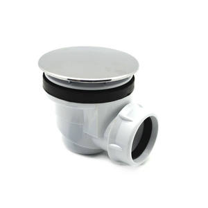 Plato de Ducha de Plástico de Diseño Industrial Moderno de 60 mm con Sifón, Desagüe de Piso Cromado para Baño u Hotel - Product Image 1