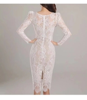 Nouvelles Robes Élégantes en Dentelle pour Femmes – Robe Fourreau Blanche Sexy et Tendance pour Soirées en Boîte de Nuit – Collection Printemps-Été