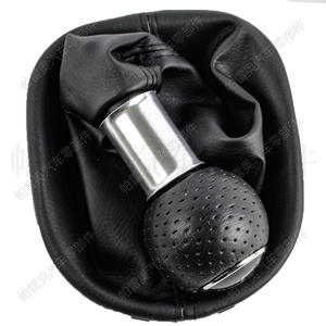 Pareo หัวเกียร์รถยนต์หนังสีดำ6สปีด, ออกแบบตามหลักสรีรศาสตร์สำหรับ Volkswagen Caddy Audi A3 8L S3 8P 2000-2012 - Product Image 1