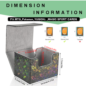 Boîte de <span class=keywords><strong>Deck</strong></span> Pouvant Contenir Plus de 100 Cartes, <span class=keywords><strong>Deck</strong></span> Box Scintillante pour JCC, Compatible avec les Cartes Commander MTG <span class=keywords><strong>Magic</strong></span>: The Gathering - Product Image 3