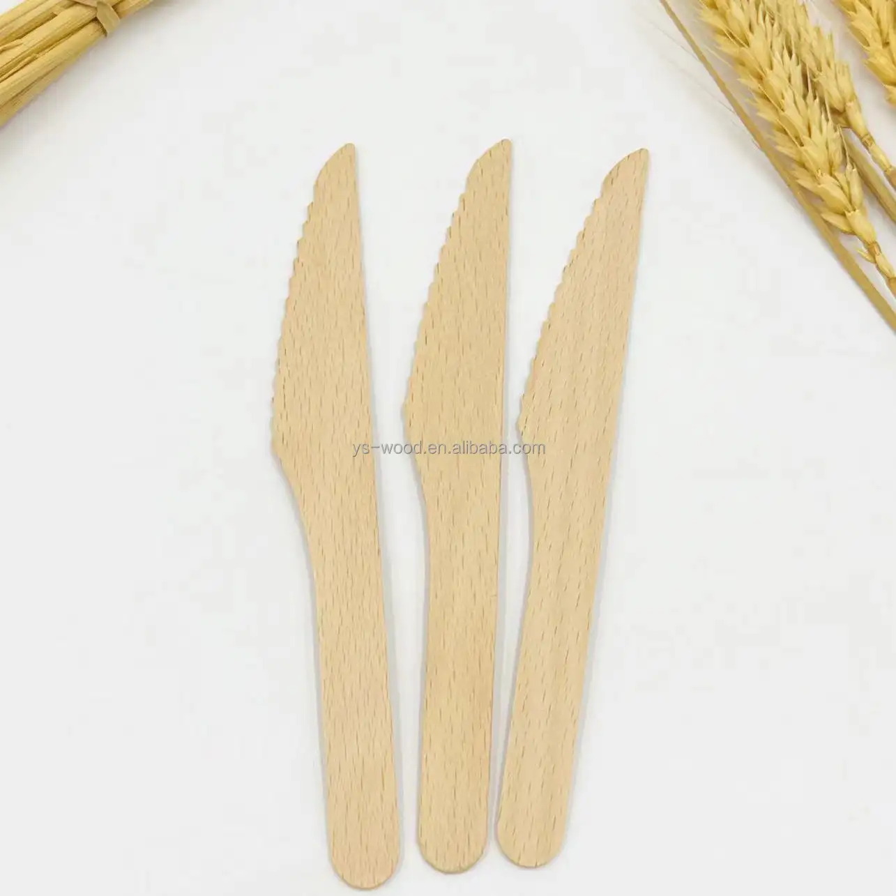 Cuchillo de madera de haya de 160MM, cubiertos de madera de 6,5 pulgadas para Picnic, cantimplora de viaje, vajilla de madera, producto patentado, solo productor de China