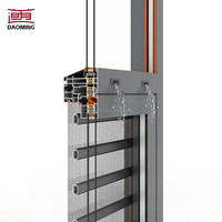 Fenêtre coulissante moderne en alliage d'aluminium pour extérieur, design arche avec grilles métalliques, verre pare-balles, antivol, certifiée Energy Star