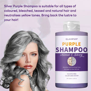 Champú Morado de Calidad Profesional para Cabello Rubio, Tónico Morado Anti-Amarillo, Champú <span class=keywords><strong>Violeta</strong></span> Plateado, Marca Blanca - Product Image 4