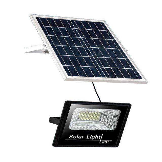 Outdoor Smart LED Garden Bollard Waterproof IP67 Solar Flood Lights ABS Body for Landscape Camping Remote Control for Road