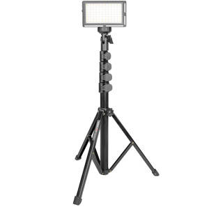 Treppiede Professionale Kingjoy OEM in Lega di Alluminio con Luce ad Anello <span class=keywords><strong>per</strong></span> Vlogging, Supporto <span class=keywords><strong>per</strong></span> Telefono/Fotocamera, Capacità di Carico 5kg, 155cm - Product Image 4