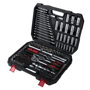 Tool Ratchet High Quality 216pcs Hand Tools Kit With Socket Bits Wrenches Ratchet Handle