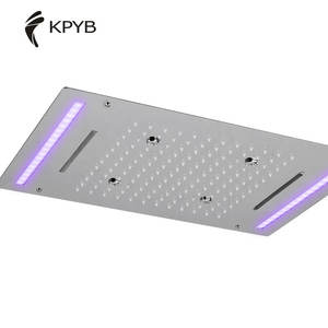 <span class=keywords><strong>Chrome</strong></span> Musique Coloré Plafond Pluie Cascade Pommeau De Douche Romantique SUS304 Pluie Douche Avec Lumière Led - Product Image 1