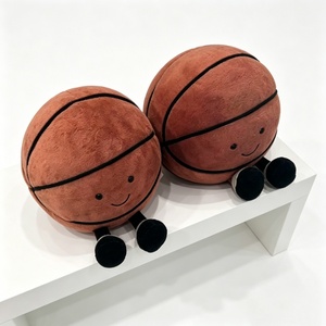 Peluche de baloncesto antropomórfico personalizado con patas, peluche de pelota deportiva con forma redonda. - Product Image 1