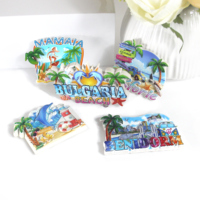 Individueller Lanzarote Harz-Kühlschrankmagnet 3D Strand Vulkan Souvenir Kühlschrankmagnet mit Eigenem Logo Design Werbe-Kühlschrankmagnet
