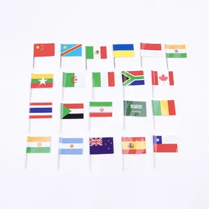 Set Pin Gambar Bendera Negara Promosi Bendera Nasional Pushpin Thumbtack Pin Set