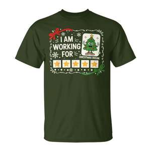 Camiseta de vacaciones navideñas para profesores: Trabajo durante las vacaciones navideñas - Product Image 1