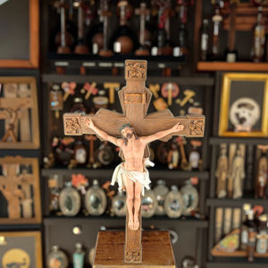 Estatuas Católicas Pintadas a Mano, <span class=keywords><strong>Cruz</strong></span> Cristiana <span class=keywords><strong>de</strong></span> Resina, Jesucristo, Decoración Navideña para el Hogar, Crucifijo <span class=keywords><strong>de</strong></span> 19.09'' <span class=keywords><strong>de</strong></span> Alto, Placa Religiosa para Pared - Product Image 5