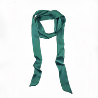 Écharpe fine en twill de soie bleu ciel de 90 cm pour femme, accessoire de mode pour tresses de cheveux, poignée de sac à main, ou cravate.