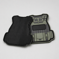 Patch 3D personnalisé en PVC souple avec fermeture auto-agrippante pour gilet et sac, étanche
