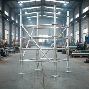 Sistema di Ponteggio a Rosetta a Bloccaggio Rapido, Ponteggio Multidirezionale Allround con Blocco ad Anello in Acciaio Zincato per Supporto e Sostegno del Calcestruzzo - Product Image 5