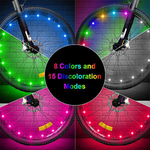 Đầy màu sắc không thấm nước dẫn bánh xe đèn cho xe đạp xe đạp bánh xe chuỗi đèn cho đêm cưỡi RGB bánh xe Vòng đèn dải - Product Image 6