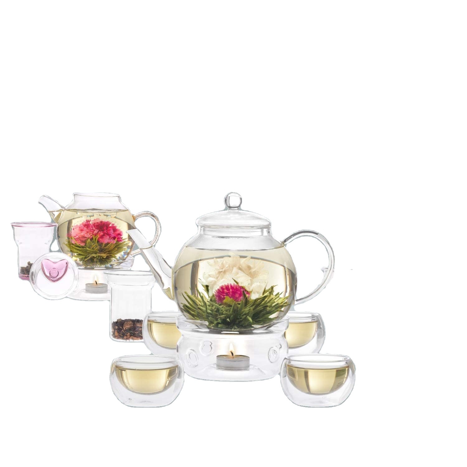 Modern Classic Insulated Cups 6 oz / 200 ml Set of 2 Double Walled Glass Cups for Tea or Coffee