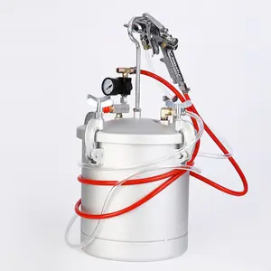 Réservoir de peinture avec vaporisateur de Texture, Pot de pression de 10 litres avec pistolet à Air coloré PT871