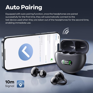 Écouteurs sans fil à crochet d'oreille pour le travail, les trajets et l'entraînement, avec chargement USB-C, longue autonomie, affichage du <span class=keywords><strong>niveau</strong></span> <span class=keywords><strong>de</strong></span> batterie et étui <span class=keywords><strong>de</strong></span> chargement - Product Image 5