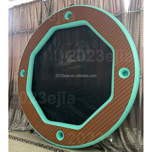 10 personnes plate-forme flottante <span class=keywords><strong>Restaurant</strong></span> Jet Ski bateau Yacht Pad île flottante plate-forme d'eau gonflable quai à vendre - Product Image 2