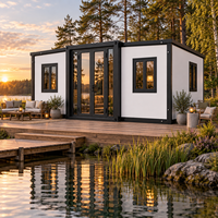 Maison conteneur extensible de 20 pieds Lakeside Resort, cabane de vacances modulaire préfabriquée pour projet hôtelier