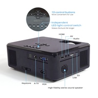 Projecteur vidéo portable Everycom X20 Pico, 2200 lumens, résolution native 800*600, prend en charge la 4K 1080p, projecteurs de cinéma maison
