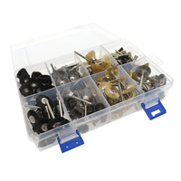 Kit de 180 brosses de polissage à tige de 1/8 pouce, brosse métallique en fil d'acier, mini-outils rotatifs mixtes pour éliminer la rouille, la peinture et l'oxydation