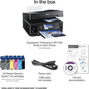 Ep son Expression Premium XP-7100 Wireless Color <b>Photo</b> Printer with ADF, Scanner and <b>Copier</b>, Black, Small - Product Image 6
