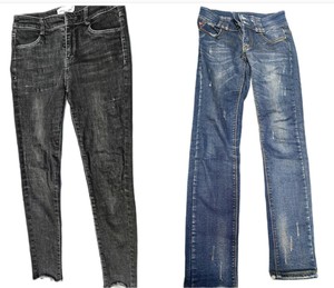 W017-2 yüksek kalite iyi durumda ucuz fiyat toptan toplu olarak satın balya kullanılan renkli kadın kot kullanılan giysiler - Product Image 2