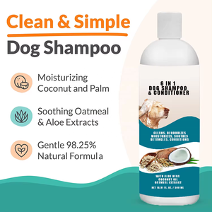 Shampooing et revitalisant pour animaux de compagnie 6 en 1 Nettoyage en profondeur des cheveux Produits de toilettage <span class=keywords><strong>anti</strong></span>-démangeaisons Shampooing hypoallergénique pour chiens et chats - Product Image 3