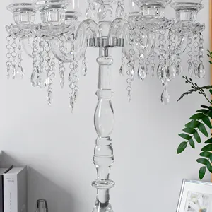 Tall Multi Arms Crystal Candelabra Wedding Centerpieces Table Decor Home Decoration Customized Size 100cm 230cm Acceptable