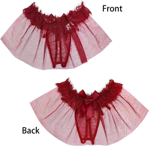 Mutandine Sexy in stile Hipster da <span class=keywords><strong>donna</strong></span> in maglia trasparente a vita bassa traspirante per Bikini mutandine in pizzo perizoma con fiocco in Nylon - Product Image 2